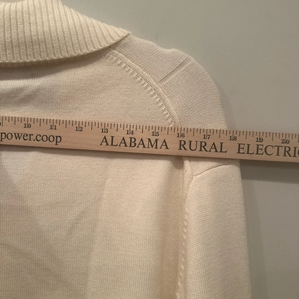 Men’s Extra Fine Merino Wool Ivory Cable Knit Sweater Holidays Gift Giving Sz XL